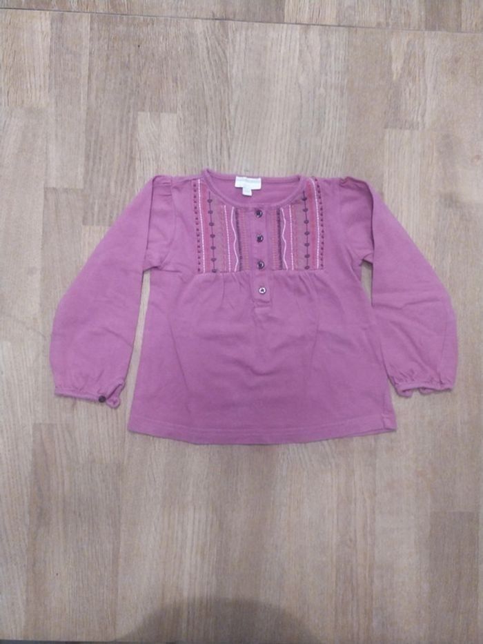 Tee-shirt ML violet 36 mois