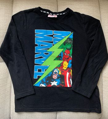 Te shirt noir ML Marvel 8/9 ans