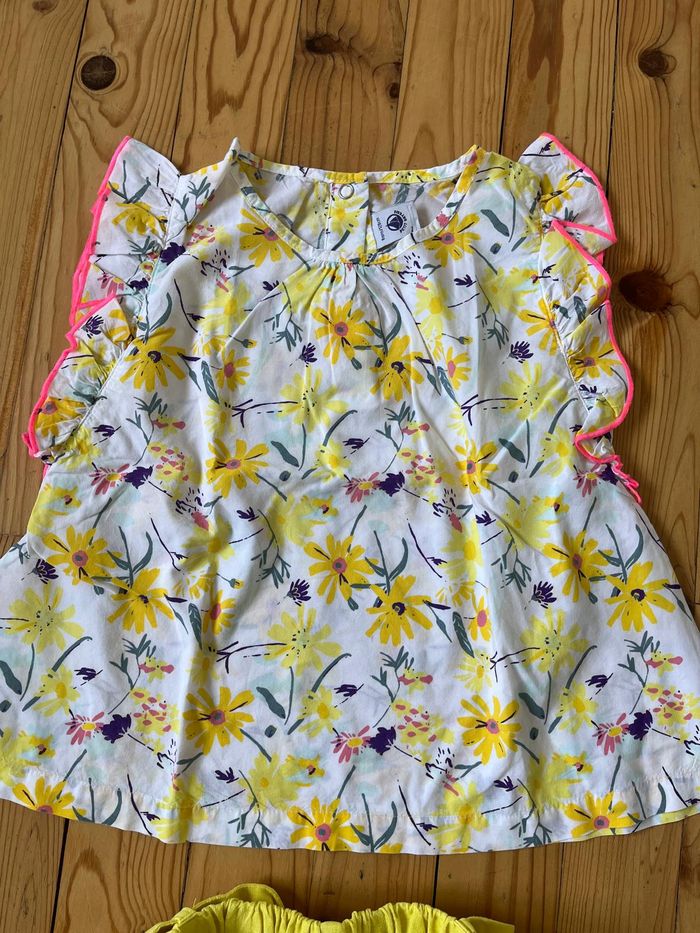 Ensemble jaune et blanc Petit Bateau 8 ans - photo numéro 2