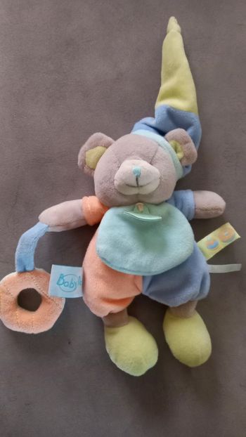Doudou peluche ours gourmand - Baby Nat