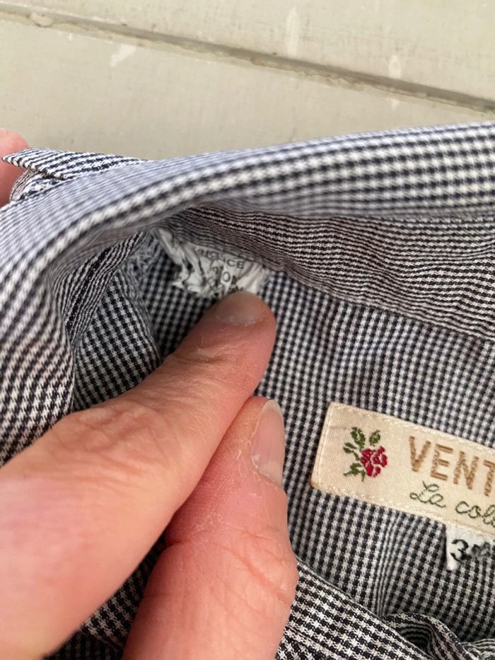 Chemise Ventilo La Colline vichy noir et blanc taille M - photo numéro 14