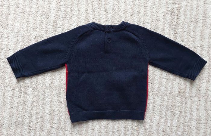 Pull bleu et rouge - photo numéro 4