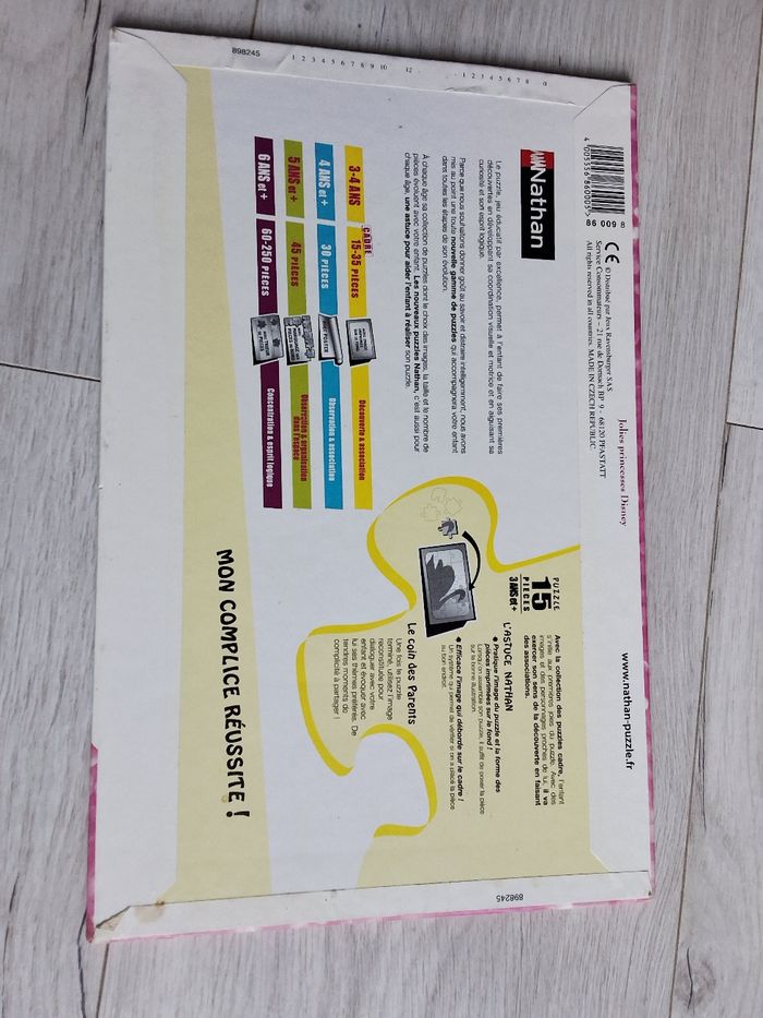 Jeu jouet puzzle à encastrer Ravensburger 15 pièces Princesses Disney - photo numéro 2