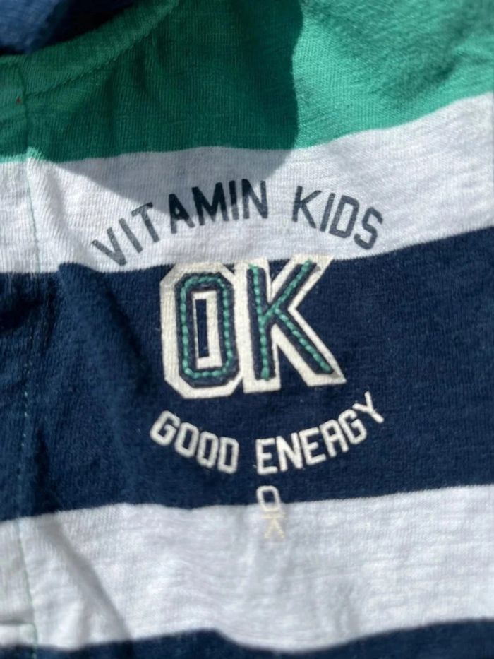 Polo Okaidi taille 8 ans vert bleu blanc - photo numéro 4
