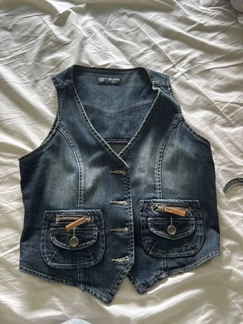 Boléro sans manche jeans taille l