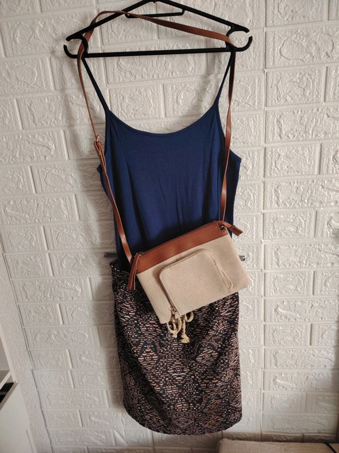Ensemble jupe, débardeur et sac
