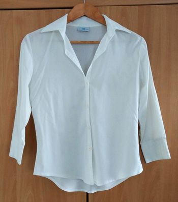 Chemisier blanc manches 3 / 4 New Look Polyester Taille 38