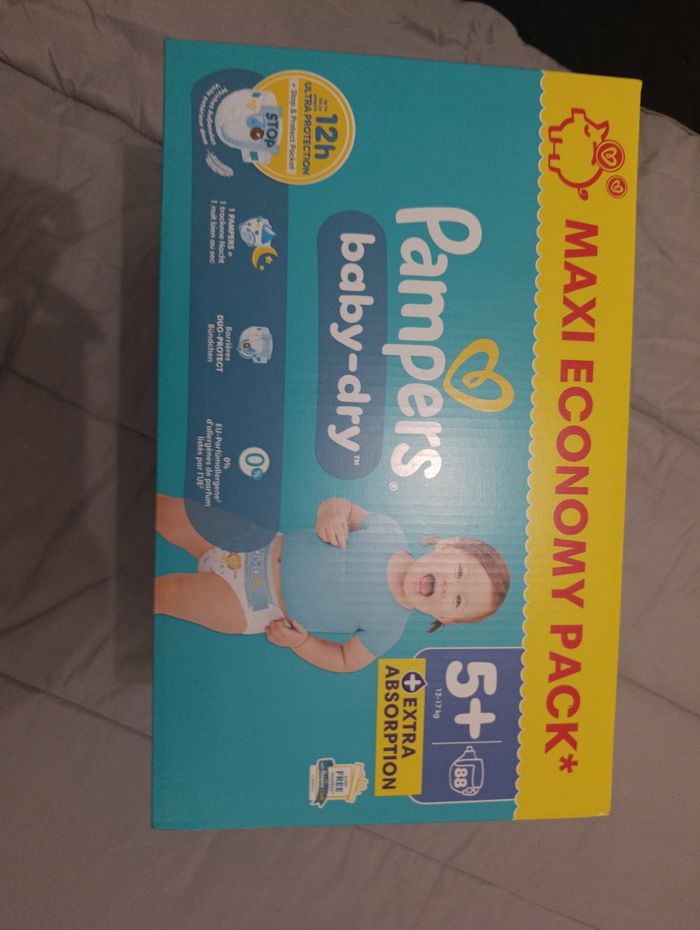 Couche Pampers baby-dry 5+ - photo numéro 3