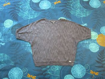 Pull large Femme col rond DKNY Donna Karan Taille S 36 Gris chiné (P148)
