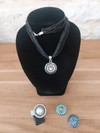 Ensemble collier bague