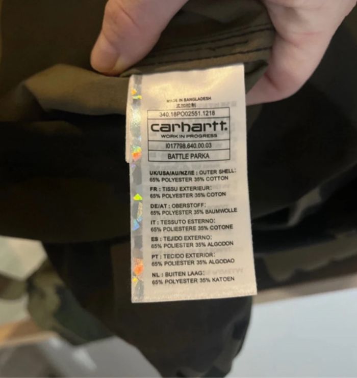 Veste Carhartt militaire - photo numéro 4