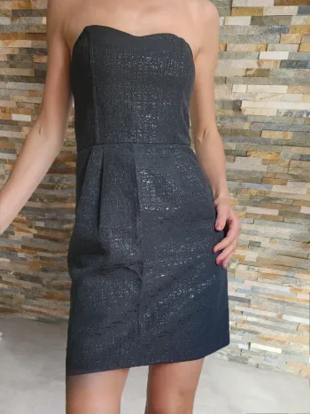 Robe bustier noir effet corset Etam 36