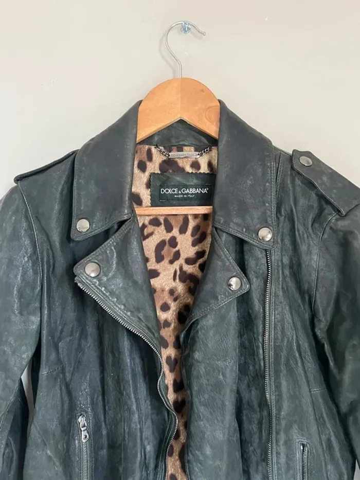 Perfecto en cuir Dolce & Gabbana - photo numéro 2