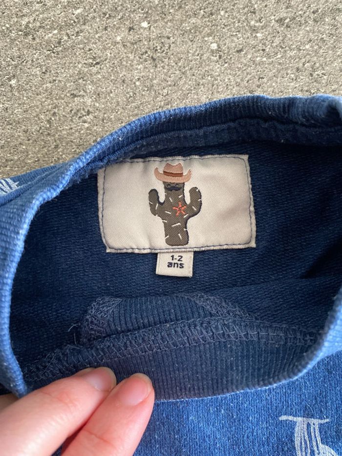 Sweat-shirt marine garçon 1-2 ans - photo numéro 3