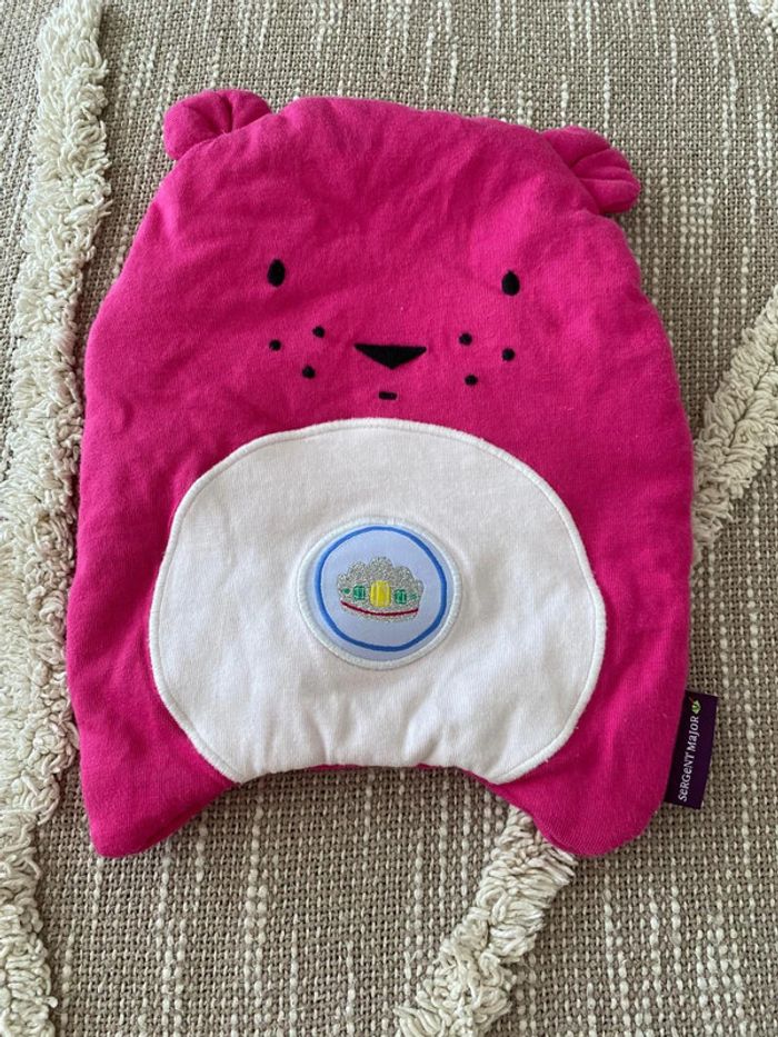 Range pyjama tissu 25cm Sergent Major ours rose écusson couronne parfait état