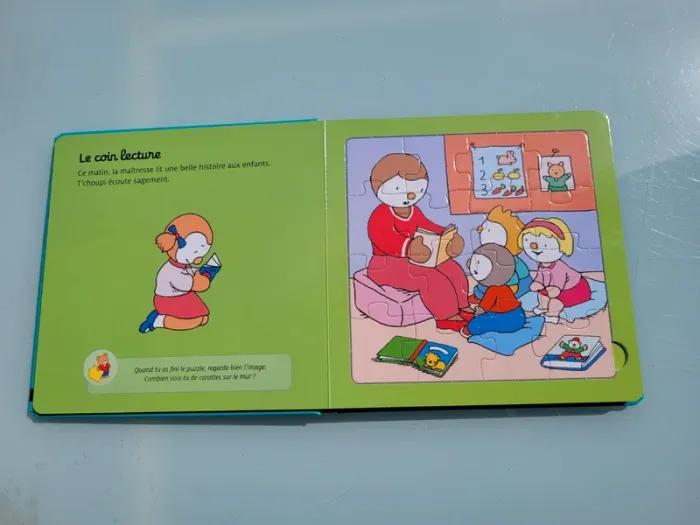 Livre Puzzle T'choupi, Vive l'école ! - photo numéro 4