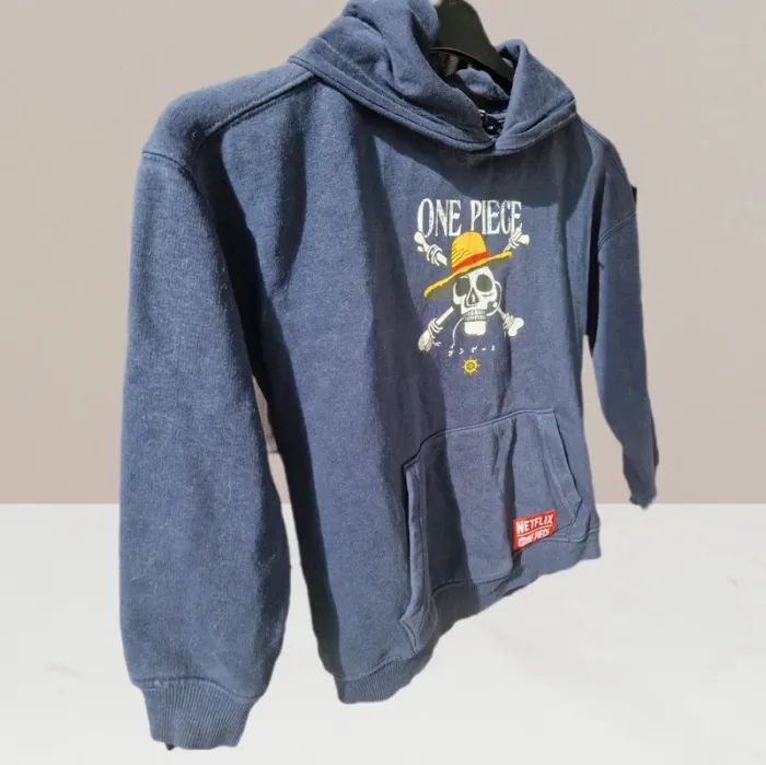 Sweet à capuche bleu marine - One Piece - Taille 8 ans - photo numéro 2
