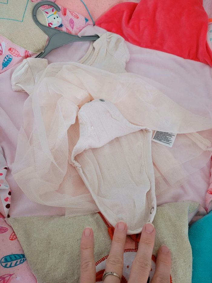 Robe bodie tulle 🌸 1 mois - photo numéro 2