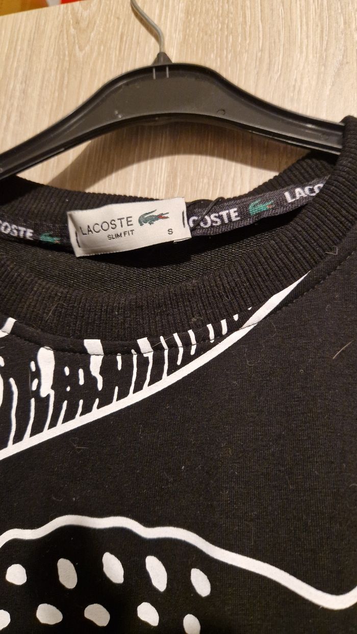 Sweat Lacoste noir neuf taille s - photo numéro 2