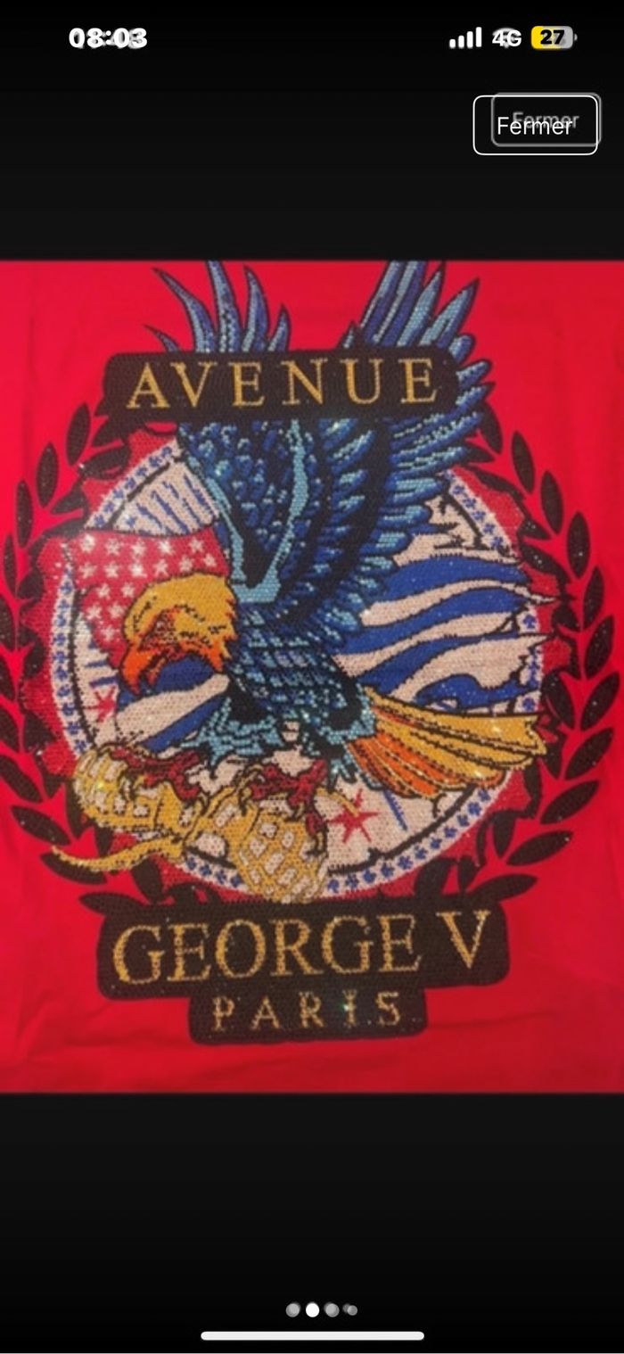 T shirt Avenue George V Paris neuf avec étiquettes - photo numéro 2