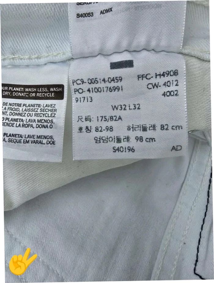 Jeans Levi's 514 W32 FR42 L32 coupe droite blanc Homme Men pan374b - photo numéro 10