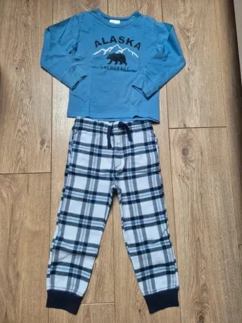 Pyjama léger h&m bleu et blanc "alaska" 2/4 ans