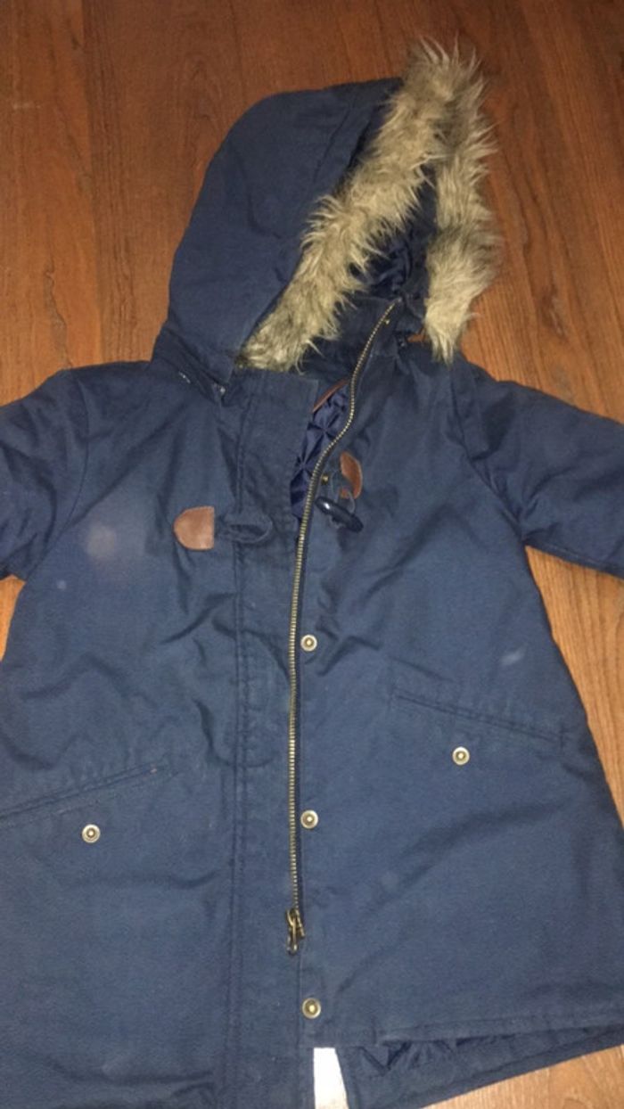Manteau fille bleu marine