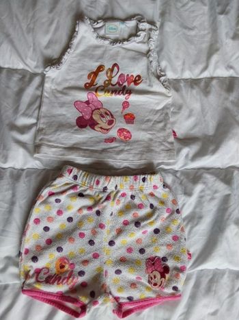 Ensemble short débardeur bébé fille taille 9mois
