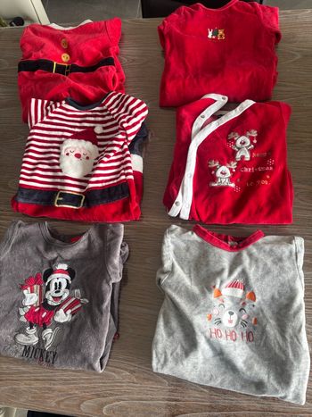 Lot de 6 Pyjamas de Noël 6 mois