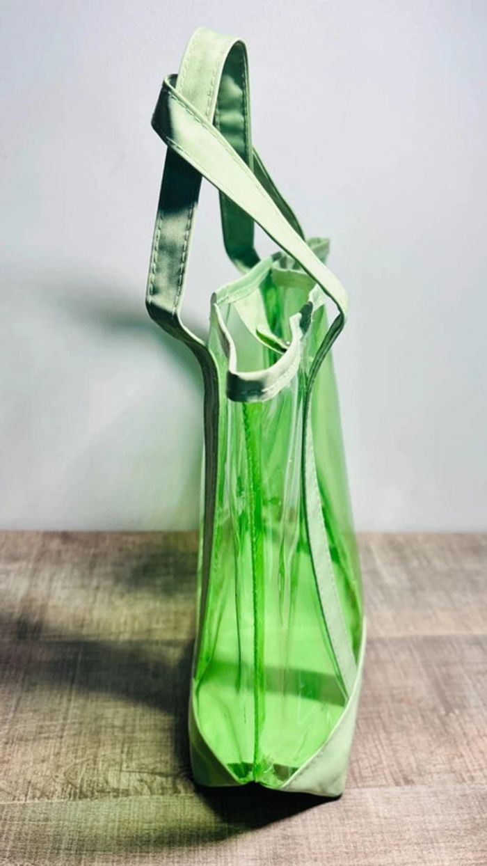 👜 petit sac vert transparent de plage #rasurelbylejaby - photo numéro 3