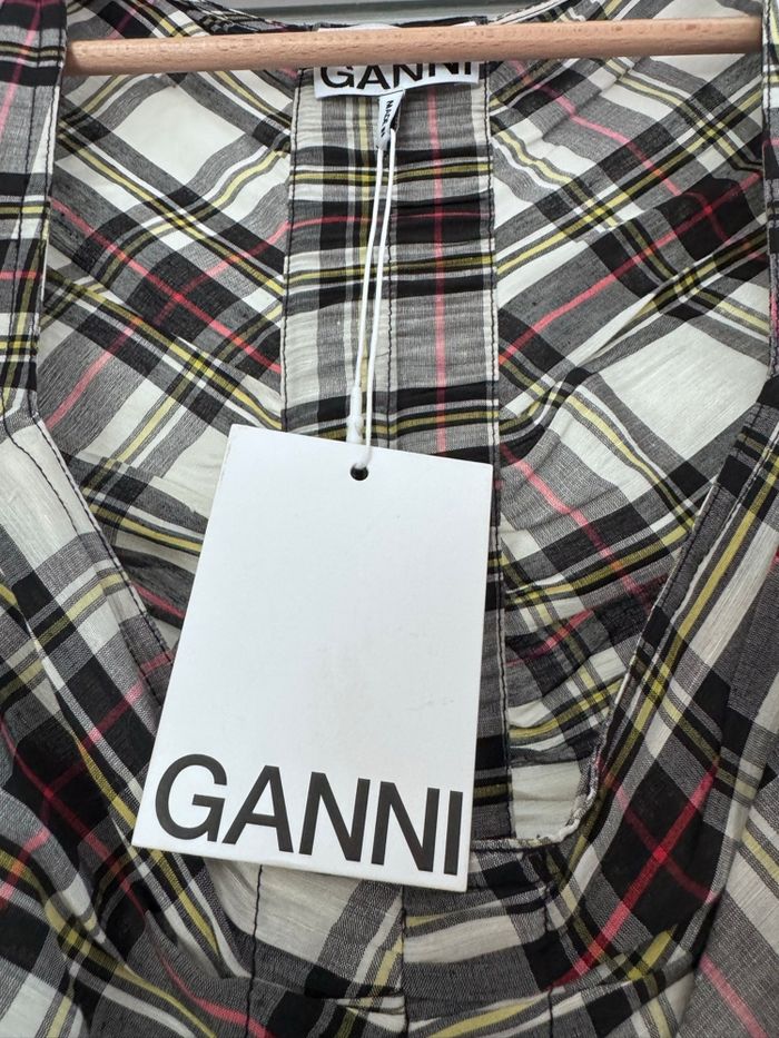Robe Ganni à carreaux – neuve avec étiquette – effet froncé - photo numéro 2