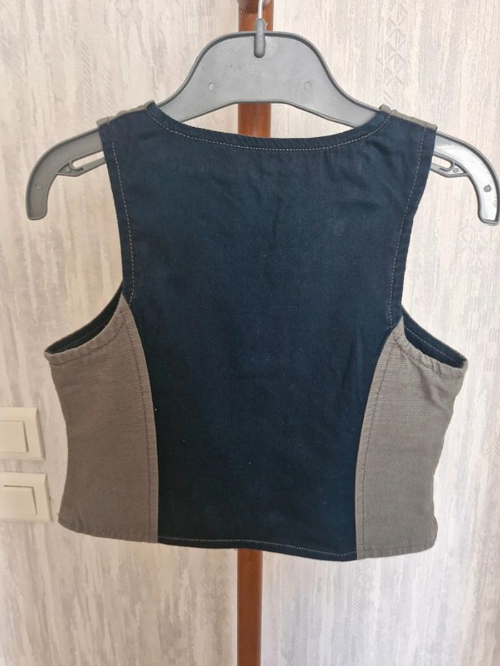 Ensemble garçon 3 ans Orchestra gris coton chemise manche longue + gilet - photo numéro 12