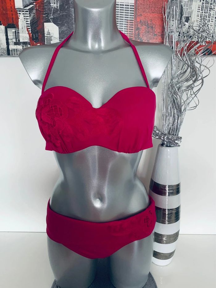 Maillot de bain bandeau rose T38/95D