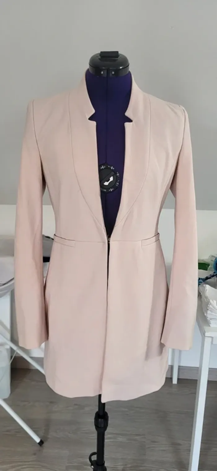 Veste / blazer cintrée rose pale 36