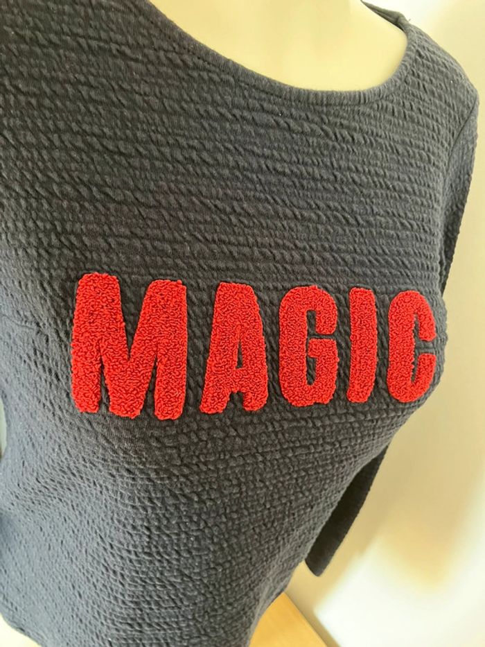 Haut bleu marine femme taille S camaïeu - photo numéro 5