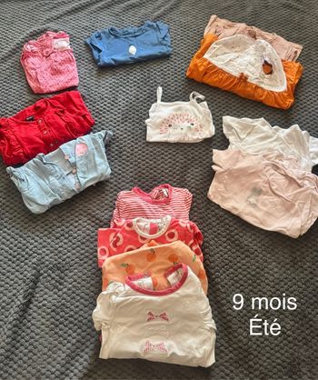 Lot vêtements fille 9 mois été  (13 pièces)