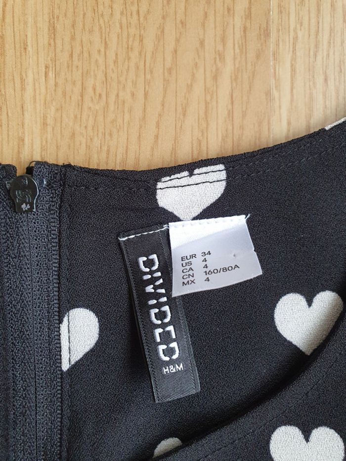 robe patineuse noire coeur h&m - photo numéro 3