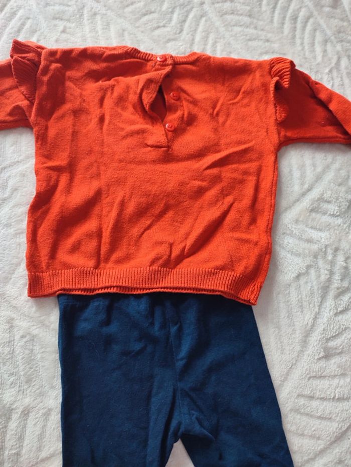 Lot rouge bleu marine fille 6 mois - photo numéro 2