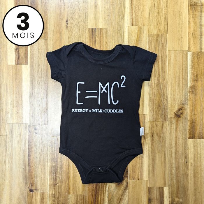 Body geek noir E=mc² - 3 mois