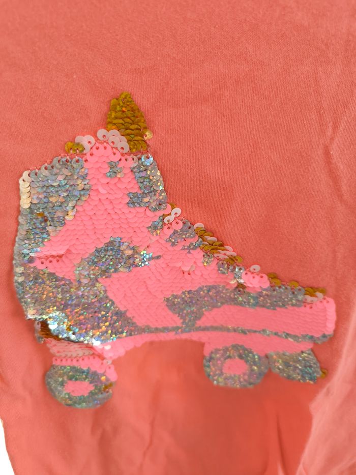 T shirt fille à sequins