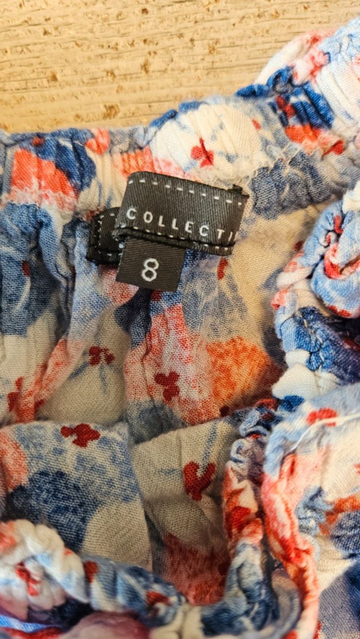 Blouse blanche avec motifs colorés, sans manche, TQF Collection, 8 ans, nickel - photo numéro 6