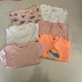 Lot de 6 bodies Gémo