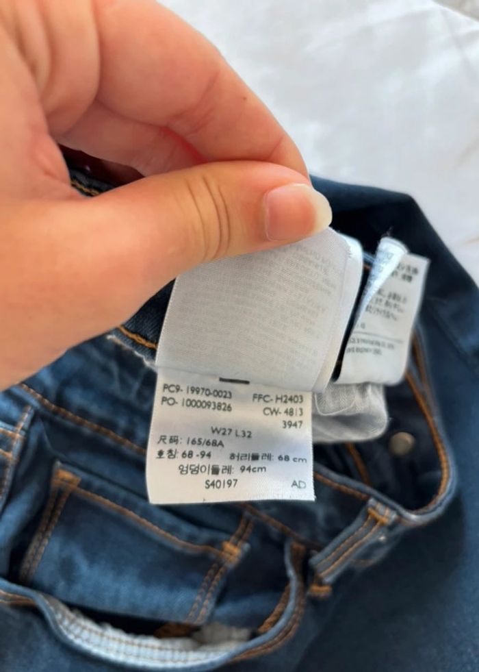 Jean mi taille haute levi’s bleu marine high rise skinny taille S/36 L32 femme - photo numéro 11