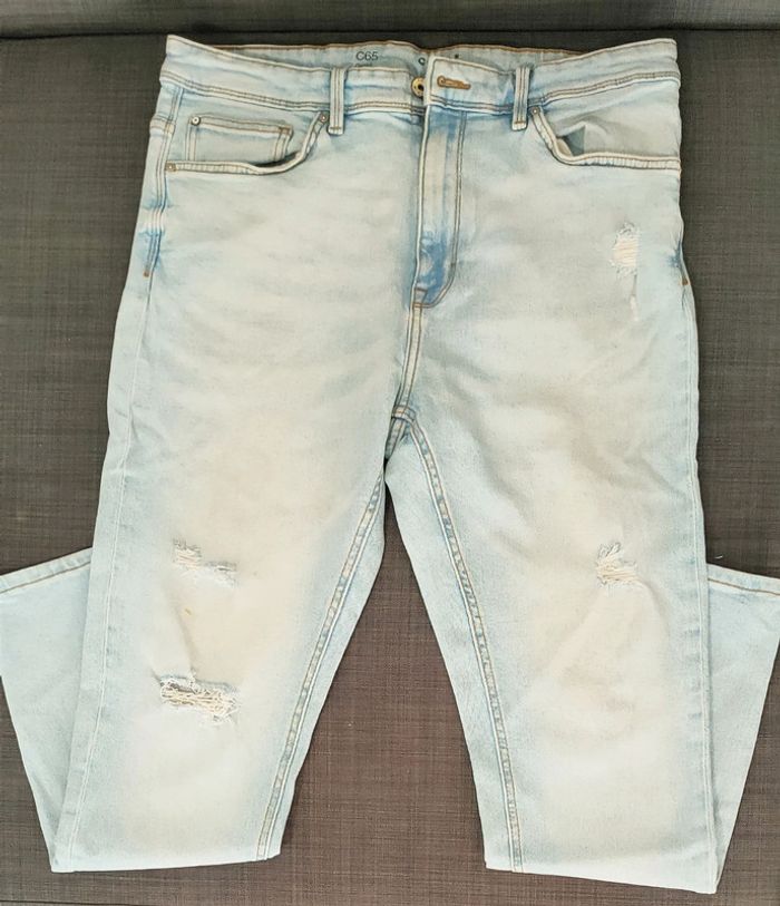 Jean troué destroy carrot homme c65