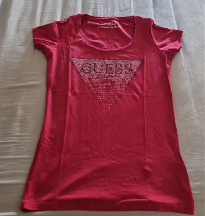 Tee-shirt guess bordeaux