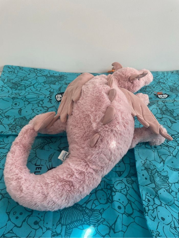 Peluche Jellycat HUGUE dragon Rose 🐉🐉 - photo numéro 10