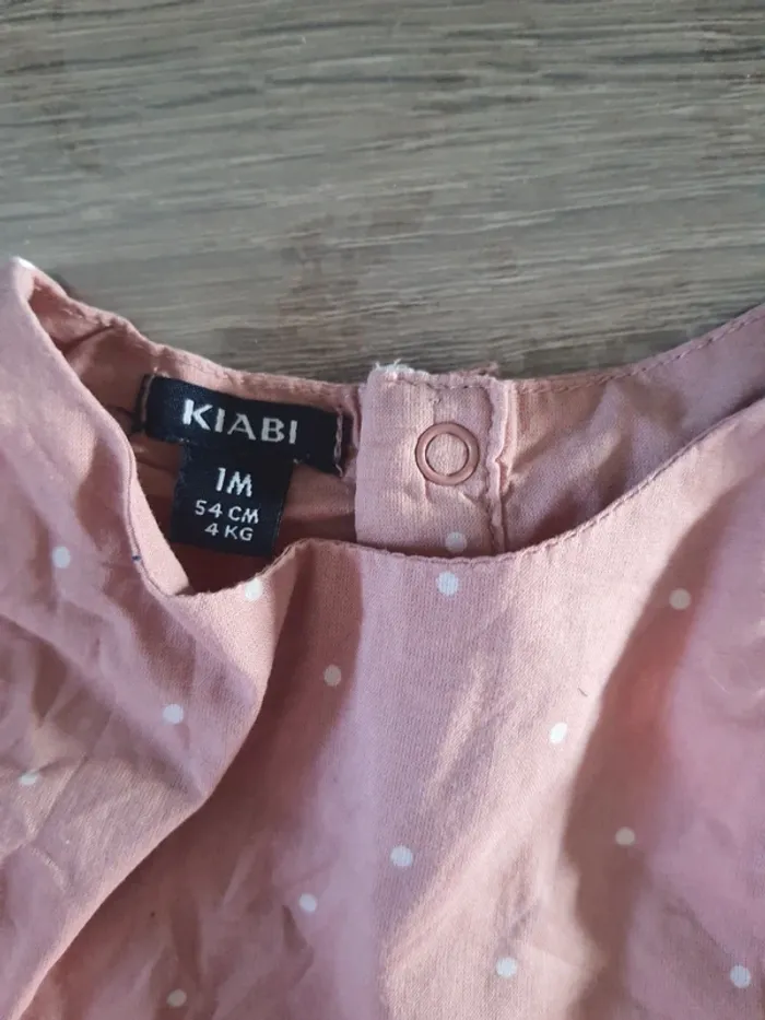 Robe rose à pois 1 mois Kiabi - photo numéro 3
