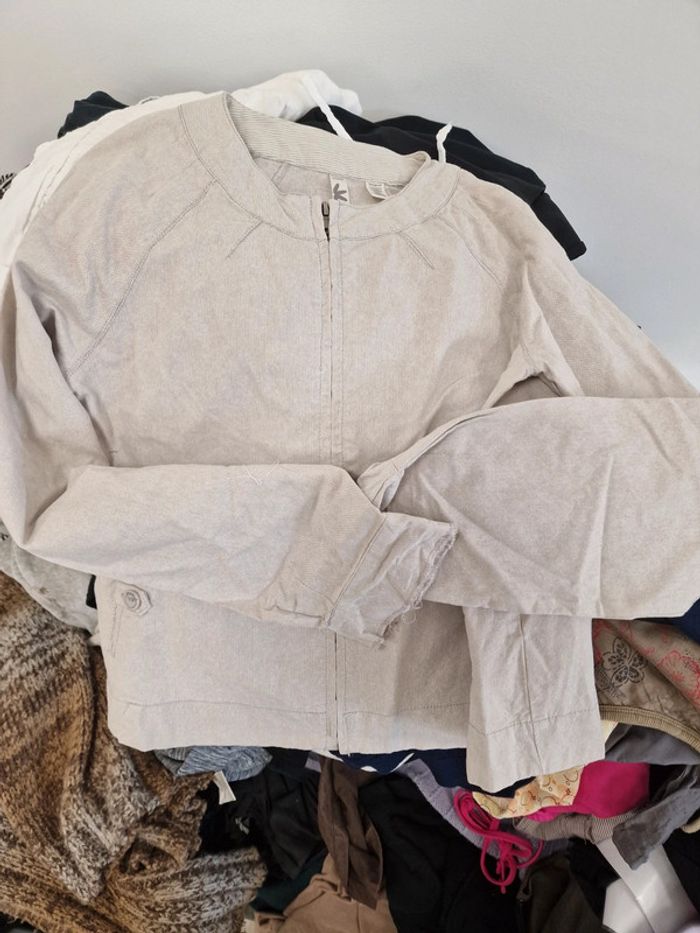 Petite veste en jeans beige