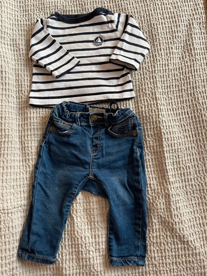 Ensemble 6mois marinière