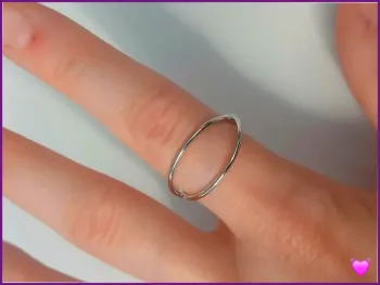 Bague argentée tendance femme, acier inoxydable